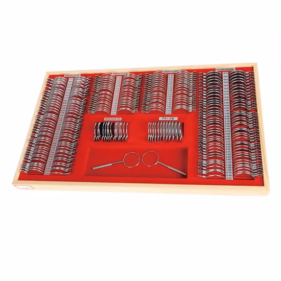 Ophthalmic Equipment Optical Trial Lens Set with Color Metal Rim