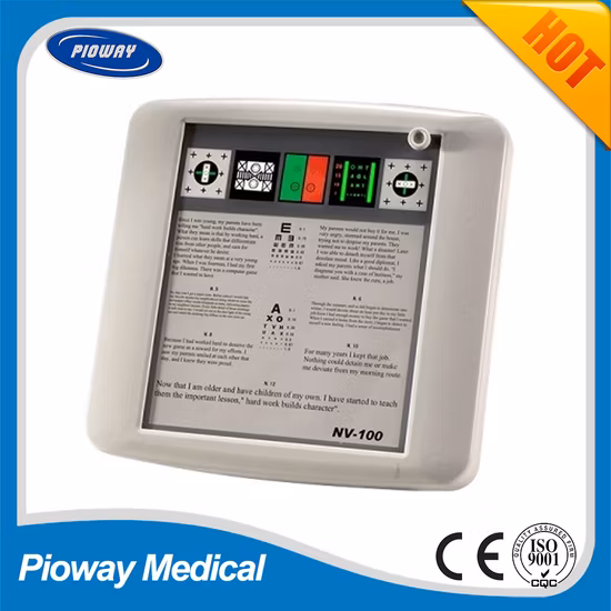 Ophthalmologische Geräte Nahsichttester, Sehtestdiagramm, Sehschärfediagramm (NV